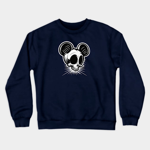 MouseSkull Crewneck Sweatshirt by Nocturnal Designs